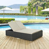 Sojourn Outdoor Patio Sunbrella® Double Chaise by Modway| Chocolate Beige