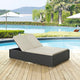Sojourn Outdoor Patio Sunbrella® Double Chaise by Modway| Chocolate Beige