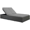 Sojourn Outdoor Patio Sunbrella® Double Chaise by Modway| Chocolate Gray