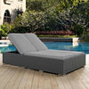 Sojourn Outdoor Patio Sunbrella® Double Chaise by Modway| Chocolate Gray