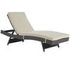 Sojourn Outdoor Patio Sunbrella® Chaise by Modway| Antique Canvas Beige