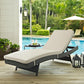 Antique Canvas Beige Sojourn Outdoor Patio Sunbrella Chaise - No Shipping Charges