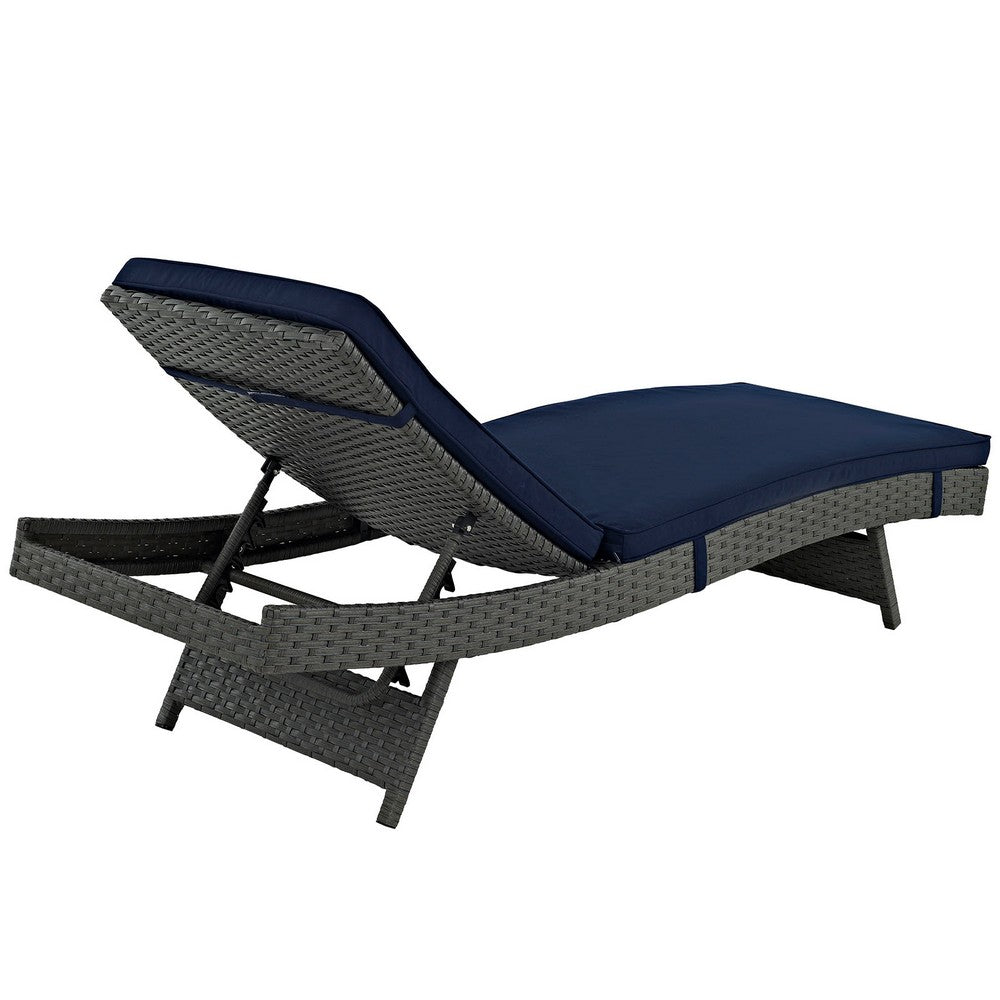 Sojourn Outdoor Patio Sunbrella® Chaise by Modway| Canvas Navy