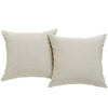 Beige Convene Two Piece Outdoor Patio Pillow Set - No Shipping Charges