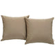 Convene 2 Piece Outdoor Patio Pillow Set by Modway| Mocha