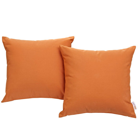 Orange Convene Two Piece Outdoor Patio Pillow Set - No Shipping Charges