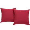 Convene 2 Piece Outdoor Patio Pillow Set by Modway| Red