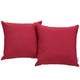 Convene 2 Piece Outdoor Patio Pillow Set by Modway| Red