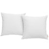 White Convene Two Piece Outdoor Patio Pillow Set - No Shipping Charges