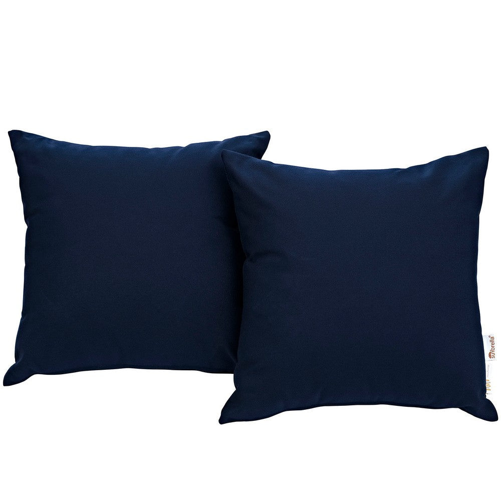Navy Summon 2 Piece Outdoor Patio Pillow Set - No Shipping Charges