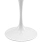 Modway Lippa 48’’ Mid-Century Modern Dining Table with Oval Top and Pedestal Base in White MDY-EEI-2017-WHI