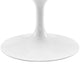 White Lippa 48’’ Oval-Shaped Artificial Marble Coffee Table MDY-EEI-2022-WHI