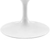 White Lippa 48’’ Oval-Shaped Artificial Marble Coffee Table MDY-EEI-2022-WHI