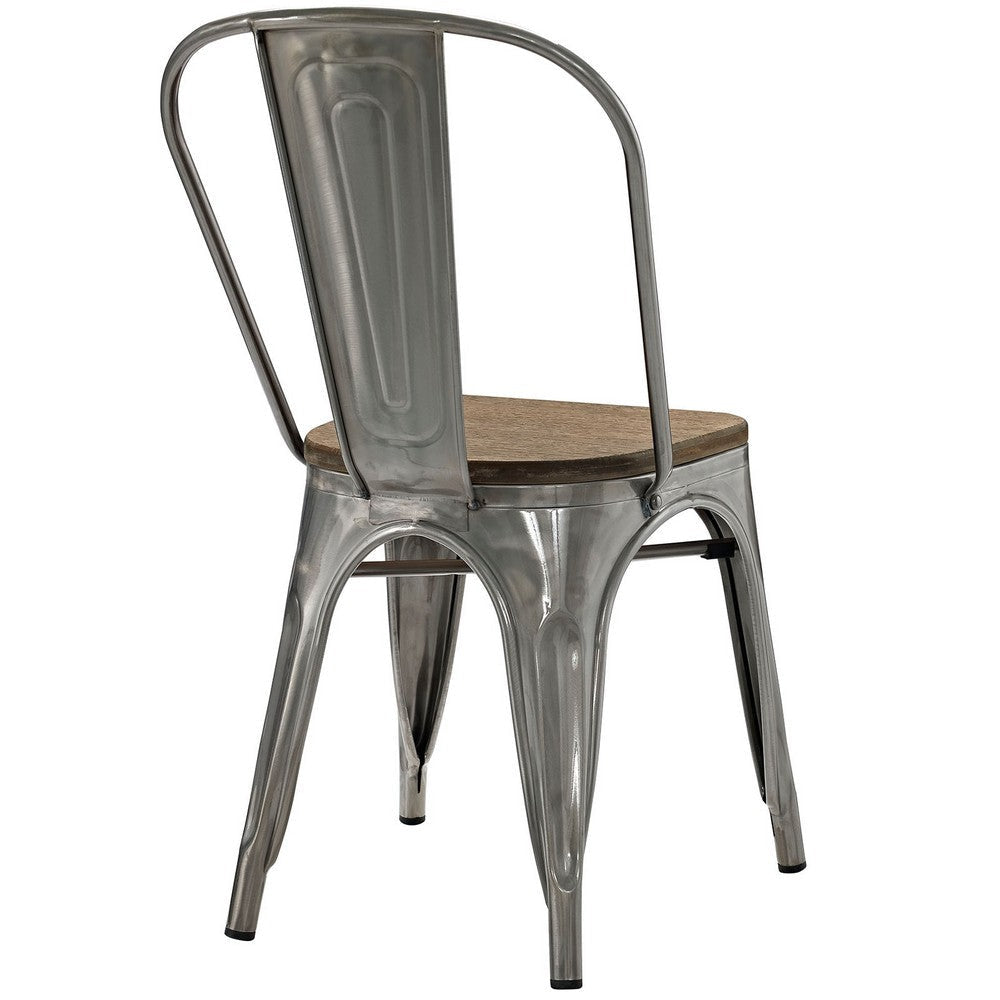 Gun Metal Promenade Bamboo Side Chair  - No Shipping Charges