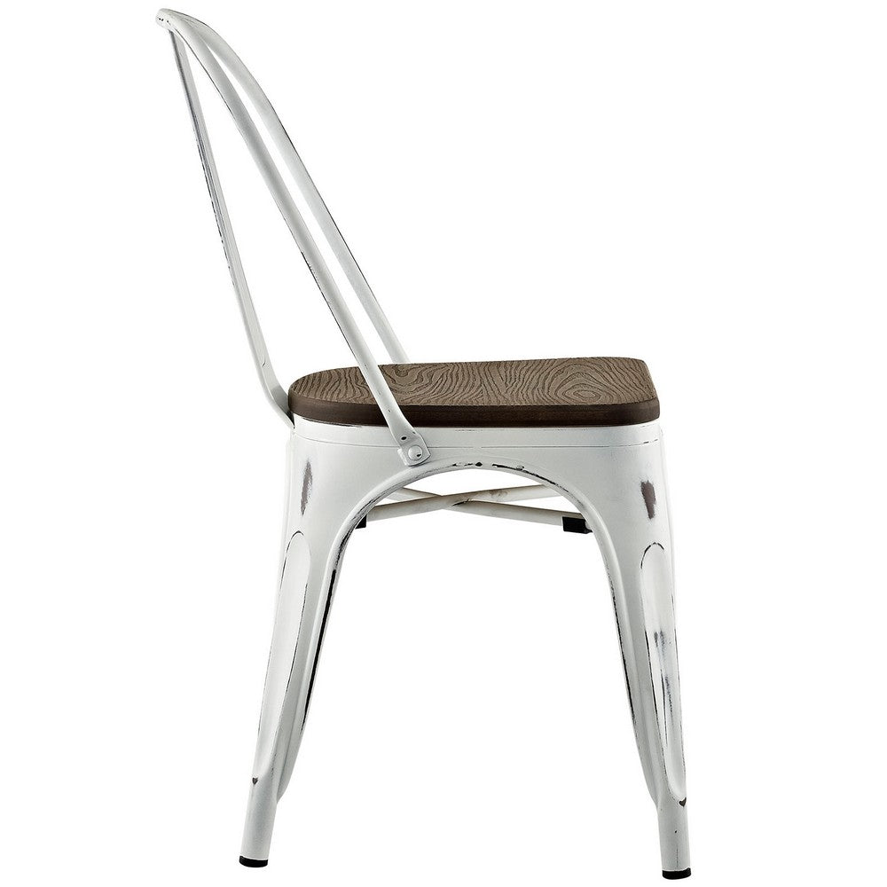 White Promenade Bamboo Side Chair  - No Shipping Charges