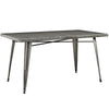 Gunmetal Alacrity Metal Dining Table  - No Shipping Charges