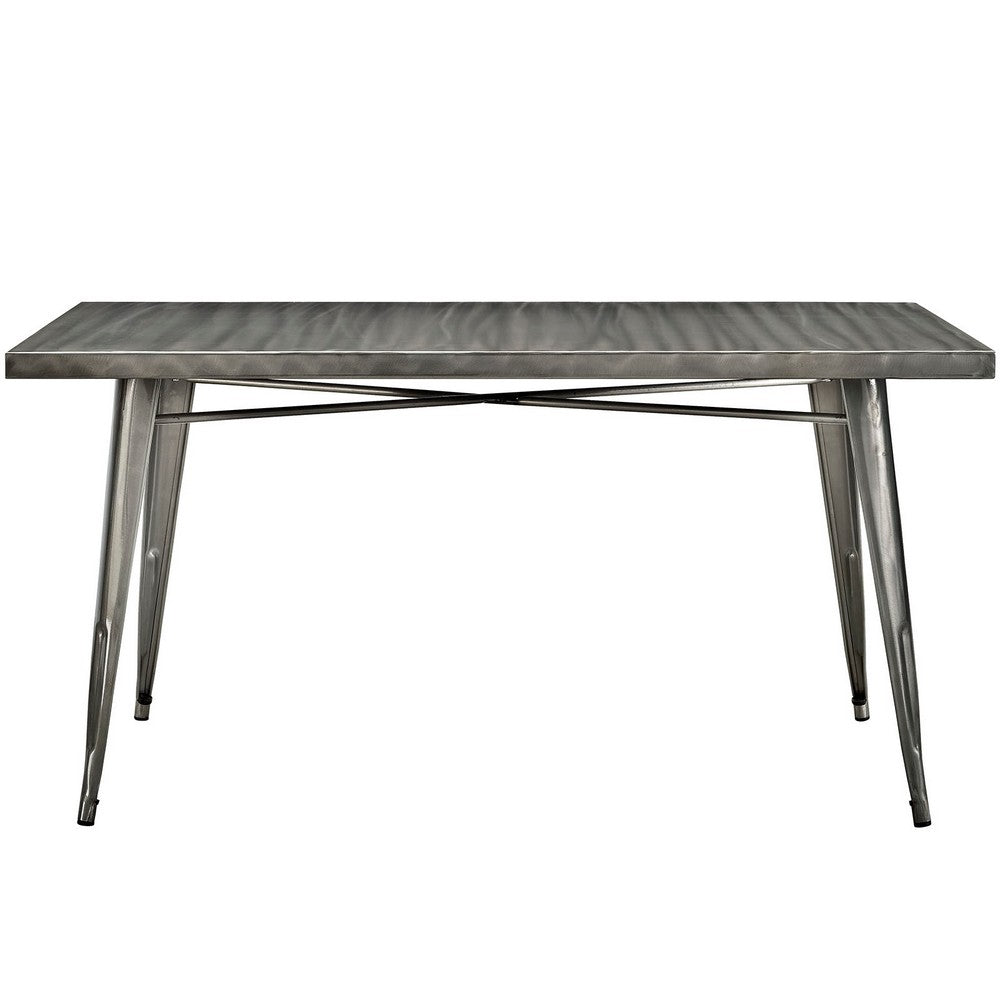 Gunmetal Alacrity Metal Dining Table  - No Shipping Charges