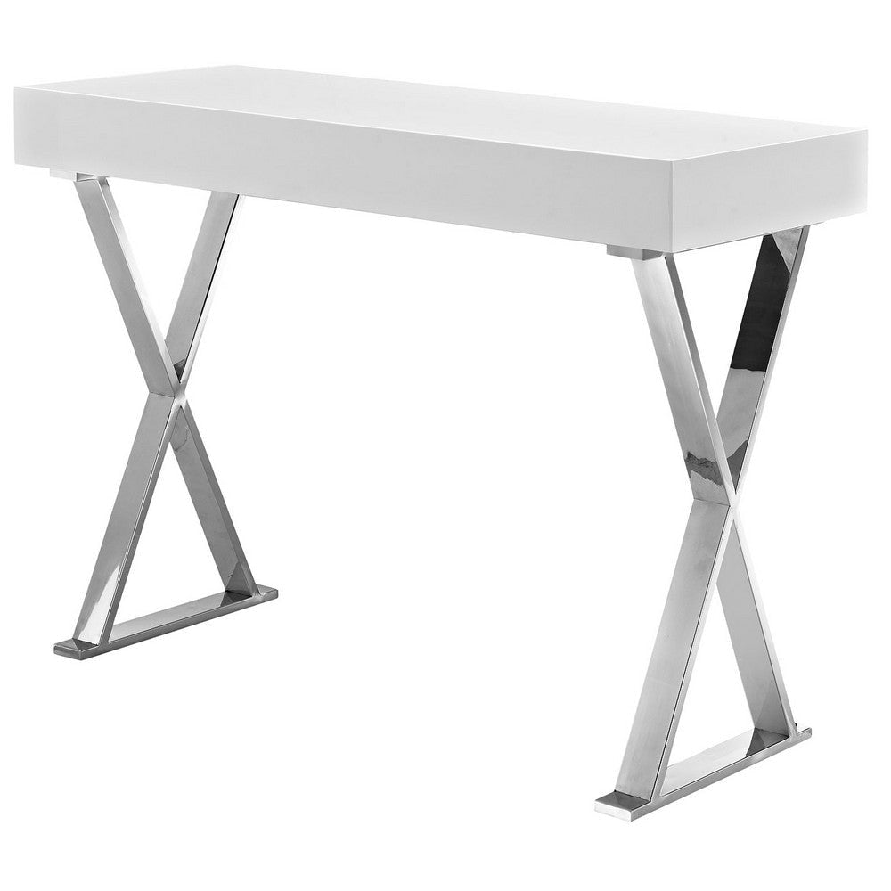 Modway MO- Desk Console Table White MDY-EEI-2048-WHI-SET