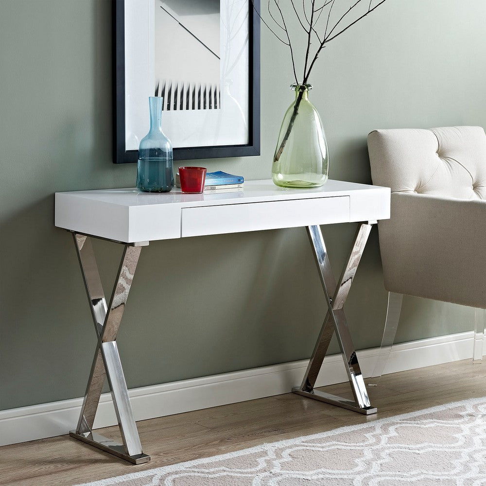 Modway MO- Desk Console Table White MDY-EEI-2048-WHI-SET