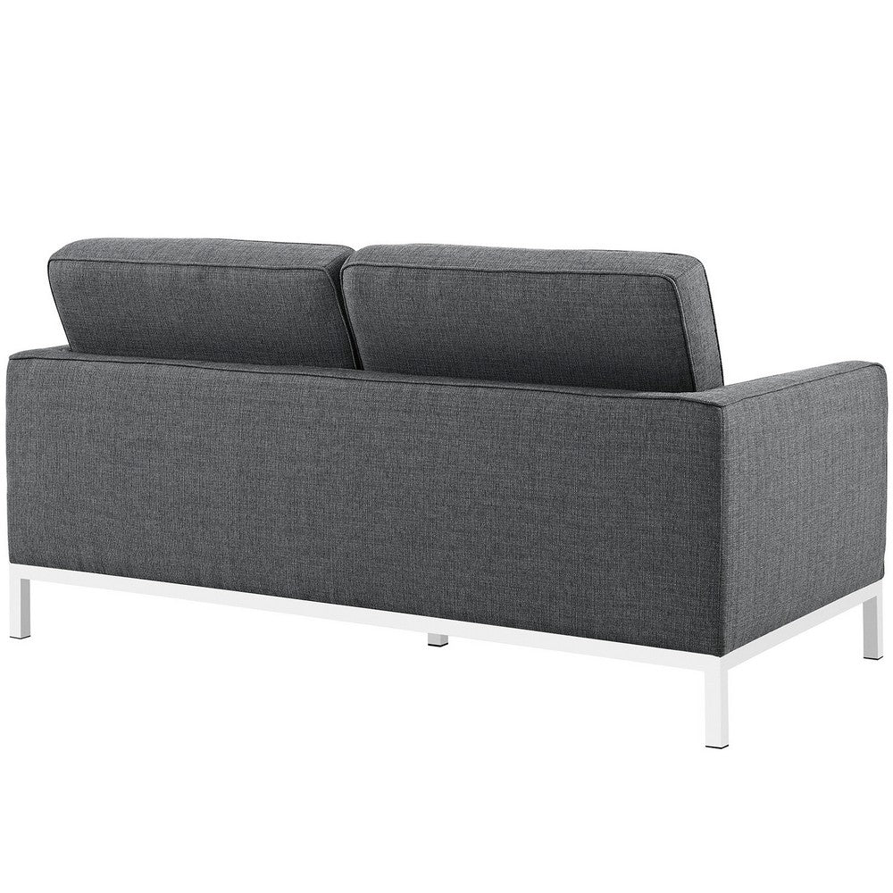 Loft Upholstered Fabric Loveseat by Modway| Gray