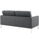 Loft Upholstered Fabric Loveseat by Modway| Gray