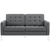 Loft Upholstered Fabric Loveseat by Modway| Gray