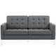 Loft Upholstered Fabric Loveseat by Modway| Gray