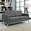 Loft Upholstered Fabric Loveseat by Modway| Gray