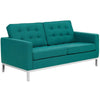 Loft Upholstered Fabric Loveseat by Modway| Teal
