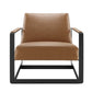 Seg Vegan Leather Accent Chair - No Shipping Charges