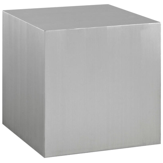 Silver Cast Stainless Steel Side Table By Casagear Home