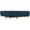 Modway Engage Mid-Century Modern Upholstered Fabric L-Shaped Sectional Sofa in Azure MDY-EEI-2108-AZU-SET