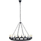 Modway Teleport 43" Modern Farmhouse Ceiling Light Pendant Chandelier in Brown