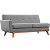 Modway Engage Right Facing Sectional Sofa in Mid-Century Modern Upholstered Fabric Expectation Gray MDY-EEI-2119-GRY-SET