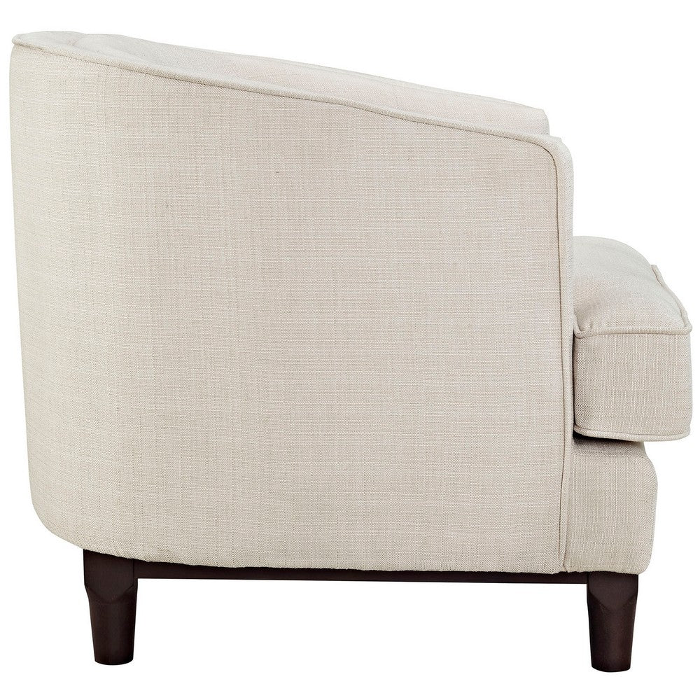 Coast Upholstered Fabric Armchair by Modway| Beige
