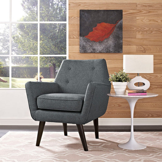 EEI-2136-GRY Posit Armchair - No Shipping Charges