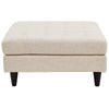 Empress Upholstered Large Ottoman, Beige - No Shipping Charges