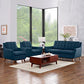 Modway MO- Beguile Mid-Century Modern Upholstered Fabric Loveseat and Two Armchairs Azure MDY-EEI-2141-AZU-SET