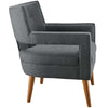 Gray Sheer Fabric Armchair  - No Shipping Charges