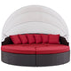 Convene Outdoor Patio Wicker Rattan Canopy Sectional Daybed by Modway| Espresso Red