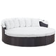 Convene Outdoor Patio Wicker Rattan Canopy Sectional Daybed by Modway| Espresso White