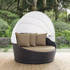 Convene Canopy Outdoor Patio Daybed by Modway| Espresso Mocha