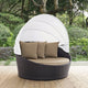 Convene Canopy Outdoor Patio Daybed by Modway| Espresso Mocha