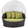 Convene Canopy Outdoor Patio Daybed by Modway| Espresso Peridot