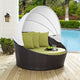 Convene Canopy Outdoor Patio Daybed by Modway| Espresso Peridot