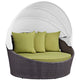 Convene Canopy Outdoor Patio Daybed by Modway| Espresso Peridot