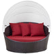 Convene Canopy Outdoor Patio Daybed by Modway| Espresso Red