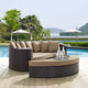 Convene Outdoor Patio Daybed by Modway| Espresso Mocha