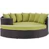 Convene Outdoor Patio Daybed by Modway| Espresso Peridot