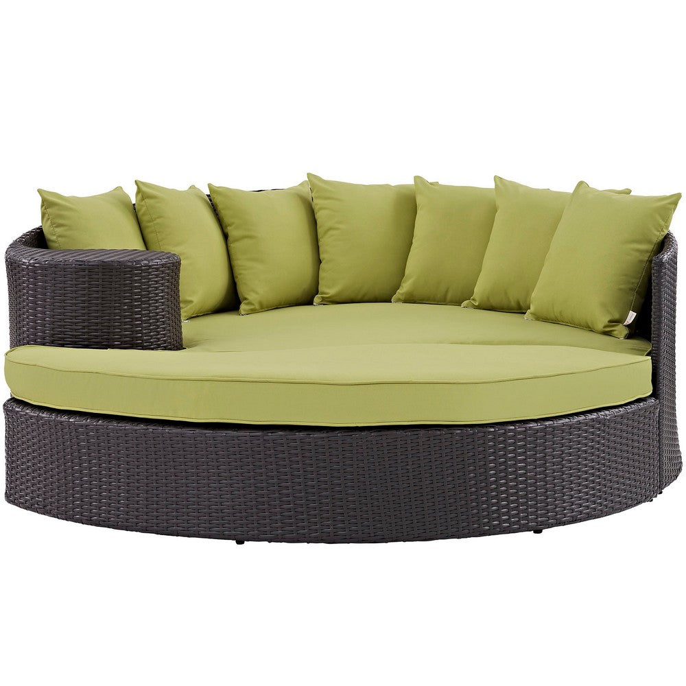 Convene Outdoor Patio Daybed by Modway| Espresso Peridot